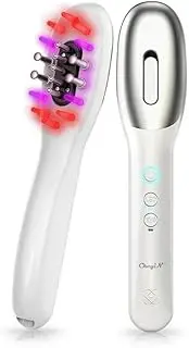 EMS Electric Massage Comb Vibration LED Blue Red Light Therapy Hair Massage Scalp Brush for Hair Growth Anti Hair Loss
