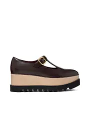 Stella Mccartney Smooth Grain Side Buckle Flats