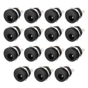 15pcs DC-022 5.5x2.1mm DC Power Jack Socket 3 Pin Female Panel Mount Connector