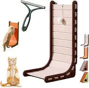 Mellowkin Cat Scratcher, Vertical Integrated Scratching Board, Felt Material Cat Scratching Bed, Vertical L Shaped Scratcher Wall Felt, Wear-Resistant and Non-Shedding Cat Toy (D)