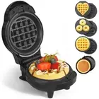 Mini Waffles Maker with 8 Removable Plates, 4 in 1 Small Waffle Maker Mini- W...