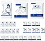 10 Sets Disposable Bed Sheets Non-Woven Fabric Disposable Sheets Disposable Bed Sheets Include 10 Bed Sheets 10 Quilt Cover 20 Pillowcases Portable Soft Bed Cover for Travel