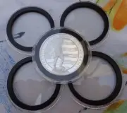 TWENTY - "I" capsules 39mm black ring for standard size silver rounds
