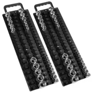 160-Piece Portable Socket Organizer Steel Tray - Heavy Duty Socket Holders wi...