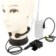 Walkie Talkie U94 PTT Neck Throat Mic Earpiece Radio Nato Tactical Headset UV-5R