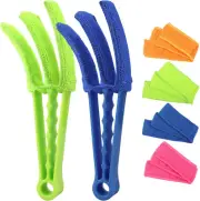 RUIMAICAN Window Blind Cleaner Duster Brush 2 Pack Brush with 6 Microfiber Sl...
