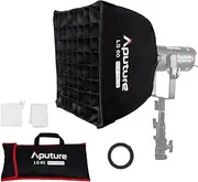 Aputure LS 60 Compact Square Softbox with 45 Control Grid Designed for Aputure LS 60X LS 60D LED Light