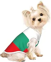 Bulgarian Flag print Dog Shirts for Small Dogs Stretchy T-Shirts Lightweight Tank Top Sleeveless Striped Vest