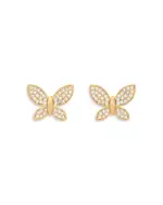 kate spade new york Pave Butterfly Stud Earrings in Gold Tone