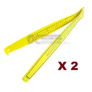 2 x Foldable Fish Ruler Fish Measure Hinged Fish and Crab Measure - max. 80cm