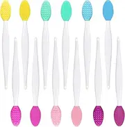 12pcs Lip Scrub Brush, BetterJonny Silicone Exfoliating Lip Brush, Double-Sided Lip Scrub Brush, Soft Cleaning Lip Scrub Exfoliator Beauty Tool for Smoother Skin and Lip Multicolored