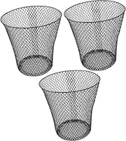 Hohopeti 3pcs Vegetables Storage Rack Wire Storage Baskets Flower Woven Garden Gathering Produce Basket Indoor Chicken Wire Plant Covers Outdoor Organizers Planter Stackable Black Iron