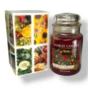 RARE Yankee Candle 2001 Festive Line “RED APPLE WREATH” 22 oz Jar NEW WITH BOX