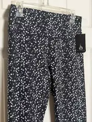 RYDERWEAR Womens High Waisted Leggings Black Patterned Size LARGE NWT