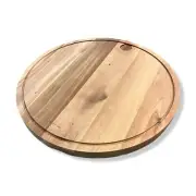 $134 Nicolas Vahé Brown Round Wooden Kitchen Meat Cutting Chopping Board