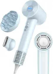 Hair Dryer with Diffuser for Curly Hair, Negative Ionic Hairdryer, High-Speed Bl