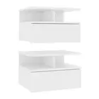 Floating Nightstands 2 Pcs White 40X31X27 Cm Chipboard