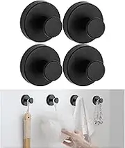 Wzenclave Suction Cup Towel Hooks Wall Mount Robe Holder Removable Towel Hooks 304 Stainless Steel Seamless Strong Adhesive Hook no Punching for Shower Bathroom Hanging Towels Glass Shower Doors Tile