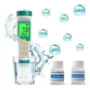 pH TDS EC ORP S.G Salinity Temp 7-in-1 Meter Tester ATC Measure & Waterproof