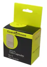 10 Silver 1oz Bar Capsules Direct Fit Guardhouse Brand Holders