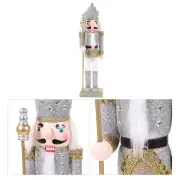 Lovely Wood Nutcrackers Xmas Desktop Battery Fairy Lights Indoor Decor