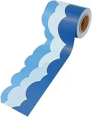 KALLORY School Border Strips Roll Cloud Border Sticker Chalkboard Trim Strips for Classroom Decor Easy Fit