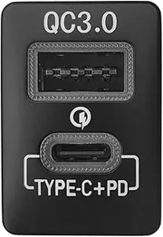 Dual Port USB Charger 900 USB QC 3.0 + TYPE-C PD for Toyota iPhone iPad Galaxy Note Nexus HTC Mobile Smartphone