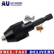 1/4" Keyless Chuck Conversion Hex Shank Adapter Drill Bit Quick Change Driver RY