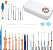 Embroidery Punch Needle Set | Needle Punching Complete Set | Multi Functional Sewing Craft Punching Needling Aid for Hats Clothes Pillows Rugs Towels