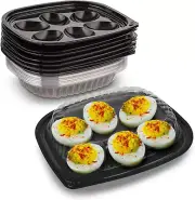Clear Deviled Egg Container Holds 6 Eggs 6.5" X 5.63" X 1.19" (Pack of 12)