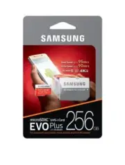 SAMSUNG EVO Plus 256GB MicroSD Micro SDXC C10 Flash Memory Card w/ SD Adapter
