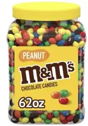 M&M'S Peanut Milk Chocolate Candy Bulk Jar (62 oz.) - Free Shipping