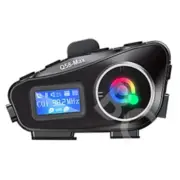 Waterproof Bluetooth 5.3 Motorcycle Intercom Helmet Headset LCD Display Screen