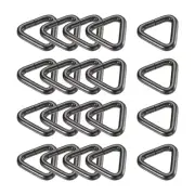 Metal Triangle Ring Buckles (20x18x4.8mm) 20pcs, Webbing Bag Clasps