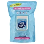 WET ONES BE FRESH ORIG 80 - PACK HANDS&BODY WIPES X PK