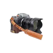 Coffee PU Leather Camera Adjustable Hand Wrist Strap Compatible w/ Sony,Nikon