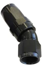 150 Series Taper One-Piece Full Flow Swivel 30o Hose End -4AN AF197-04BLK