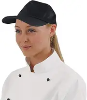 [Whites Chefs Clothing] Baseball Cotton Cap, Black