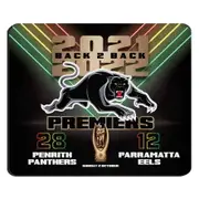 Penrith Panthers NRL Premiers Premiership 2022 Back To Back Mouse Mat Pad