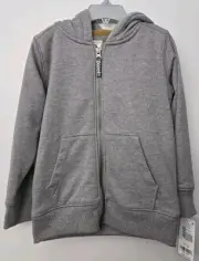 Hoodie Jacket Carter's Kid Zip-up Fuzzy Lined Gray Grey Size 4