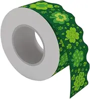 TEHAUX 1 Roll Sticker Classroom Borders Party Decorations Shamrocks Border Decoration Wall Decor Day Shamrock Bulletin Board Border Paper Green Ornaments Spring Classroom Decorations