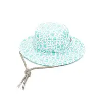 在飛比找momo購物網優惠-【MONCLER】時尚流行白 Logo 印花圖紋漁夫帽(湖水