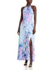 Eliza J Ruffled Gown
