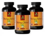 Natural Slimmer - Moringa Oleifera Extract Powder 1200mg - Fat Burner 3 Bottles