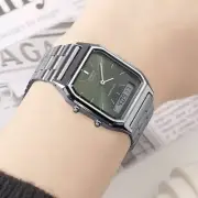 CASIO Watch ORIGINAL AQ-230A-3AMQ Retro Vintage Digital Unisex SILVER