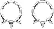 [Niaspi] Spike Septum Ring 316L Stainless Steel Spiked Cartilage Helix Daith Tragus Hinged Hoops Earrings Segment Seamless Clicker Nose Rings Body Piercing Jewelry