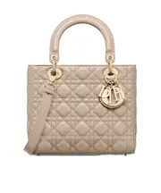 Medium Lady Dior Bag One size warm taupe