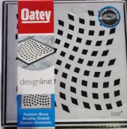 Oatey Designline 6 in. x 6 in. Stainless Steel Square Shower Drain with Wave Pat