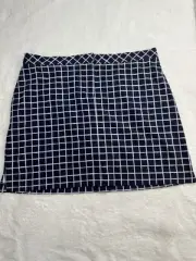 New IZOD Golf Swingflex Skort Stretch Navy White Pickleball Activewear Size 12