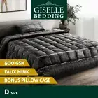 Giselle Bedding Faux Mink Quilt Plush Throw Blanket Comforter Duvet Cover Double